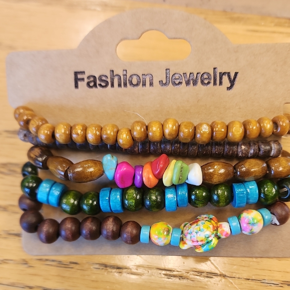 2 For $10 Colorful Beaded Bracelet Set